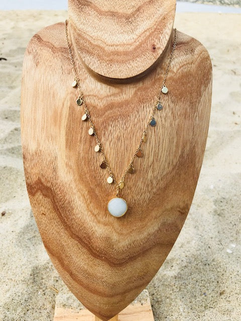 Gold Coin and Pendant Necklace